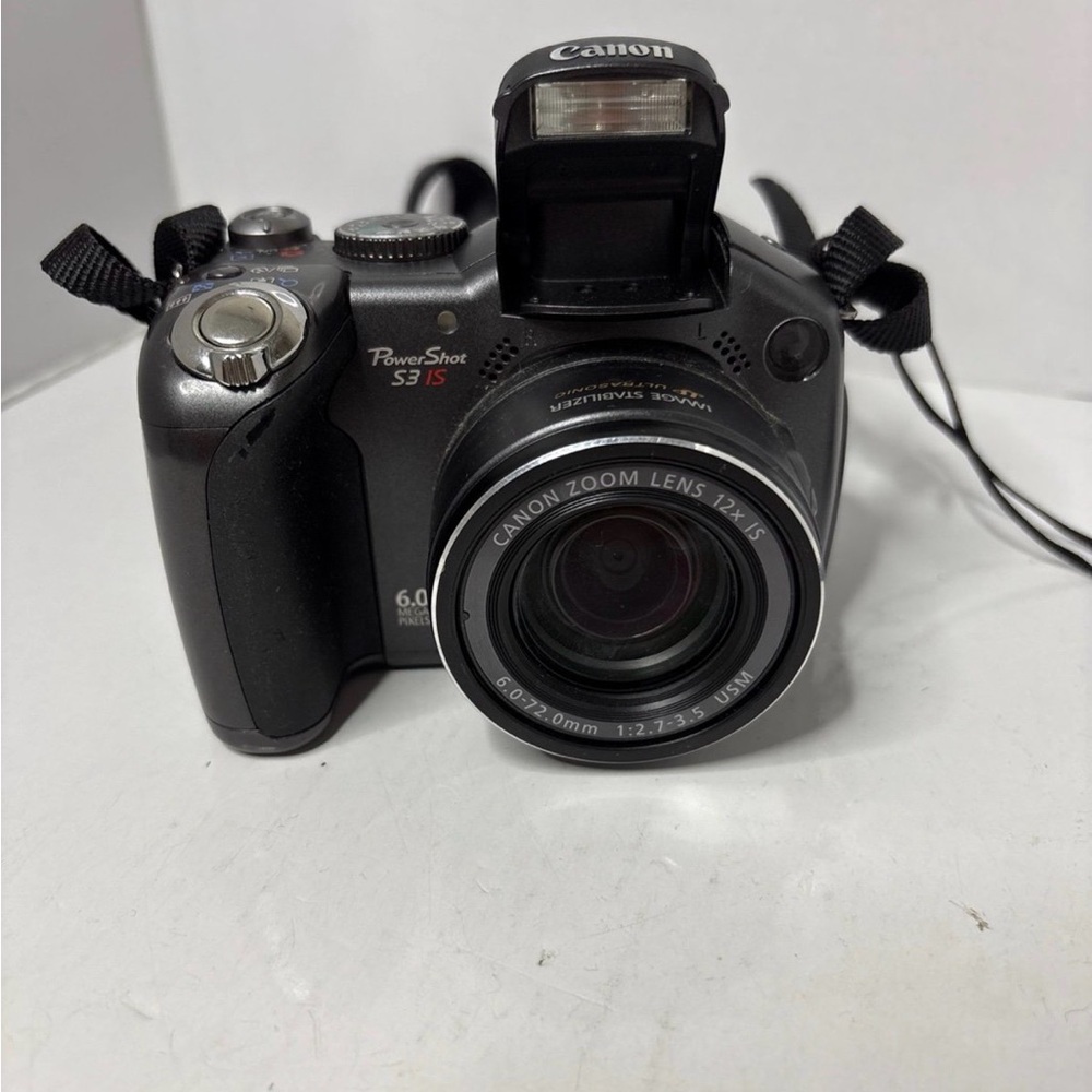 Canon PowerShot S3 IS Digital Camera - Black and Silver